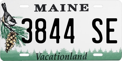 ME license plate 3844SE