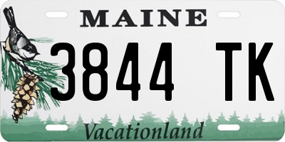 ME license plate 3844TK