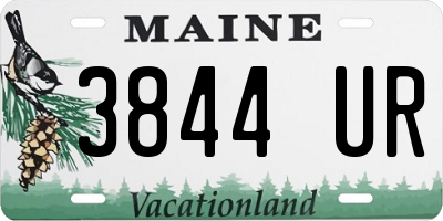 ME license plate 3844UR