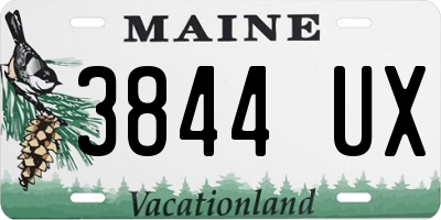 ME license plate 3844UX
