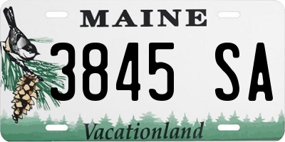 ME license plate 3845SA