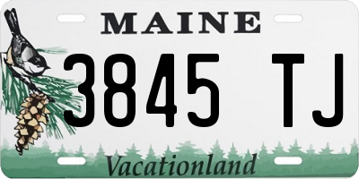 ME license plate 3845TJ