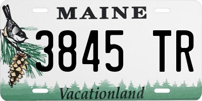 ME license plate 3845TR