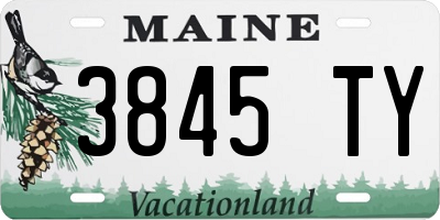 ME license plate 3845TY