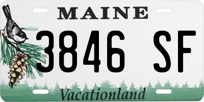 ME license plate 3846SF
