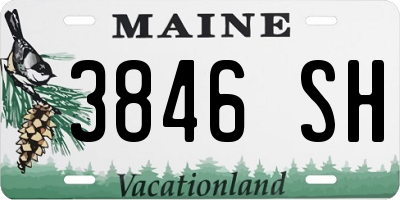 ME license plate 3846SH