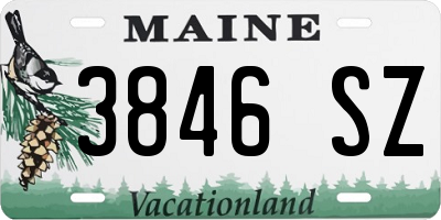 ME license plate 3846SZ