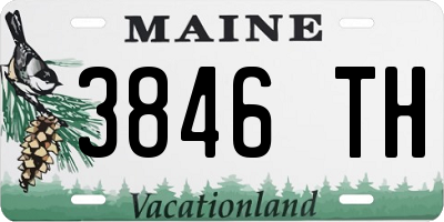 ME license plate 3846TH