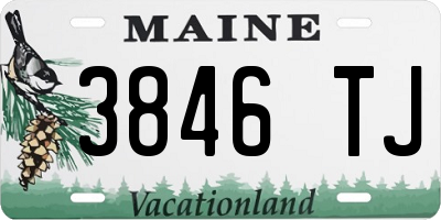 ME license plate 3846TJ