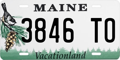 ME license plate 3846TO