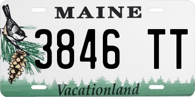 ME license plate 3846TT