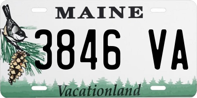 ME license plate 3846VA