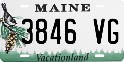 ME license plate 3846VG