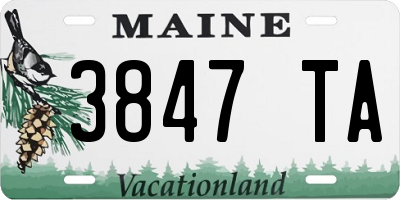ME license plate 3847TA