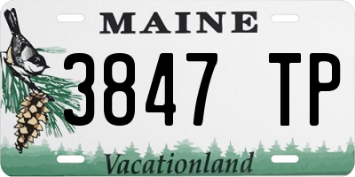 ME license plate 3847TP