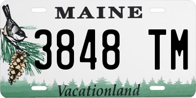ME license plate 3848TM