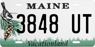 ME license plate 3848UT