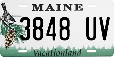 ME license plate 3848UV