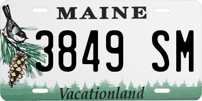 ME license plate 3849SM
