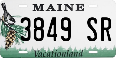 ME license plate 3849SR