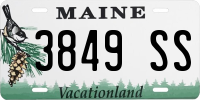 ME license plate 3849SS