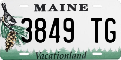 ME license plate 3849TG