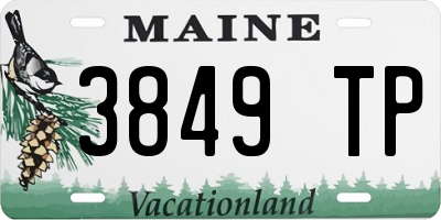 ME license plate 3849TP