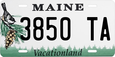 ME license plate 3850TA