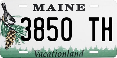 ME license plate 3850TH