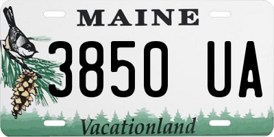 ME license plate 3850UA
