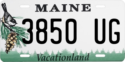 ME license plate 3850UG