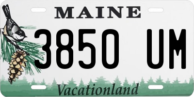 ME license plate 3850UM