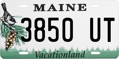 ME license plate 3850UT