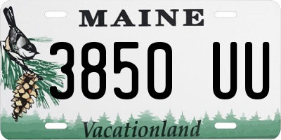 ME license plate 3850UU