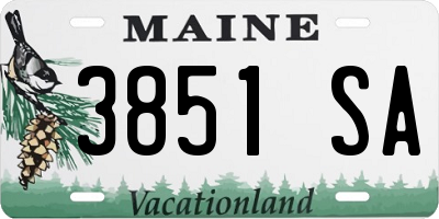 ME license plate 3851SA