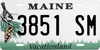 ME license plate 3851SM