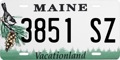 ME license plate 3851SZ