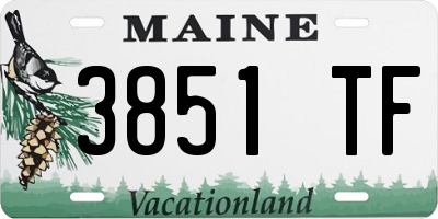 ME license plate 3851TF