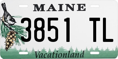 ME license plate 3851TL