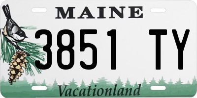 ME license plate 3851TY