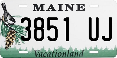 ME license plate 3851UJ