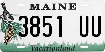 ME license plate 3851UU