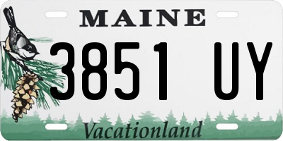 ME license plate 3851UY