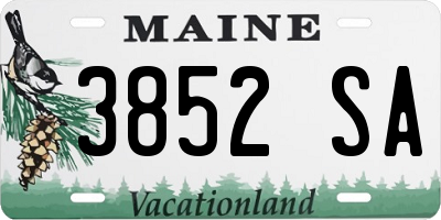 ME license plate 3852SA