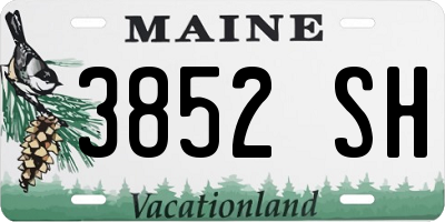 ME license plate 3852SH