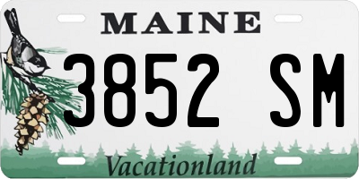 ME license plate 3852SM