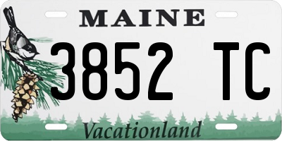 ME license plate 3852TC