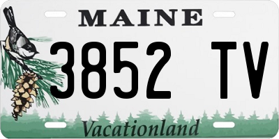 ME license plate 3852TV
