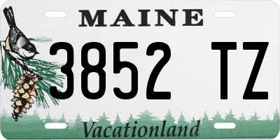 ME license plate 3852TZ