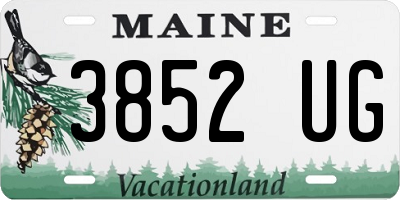 ME license plate 3852UG